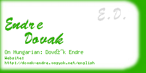 endre dovak business card